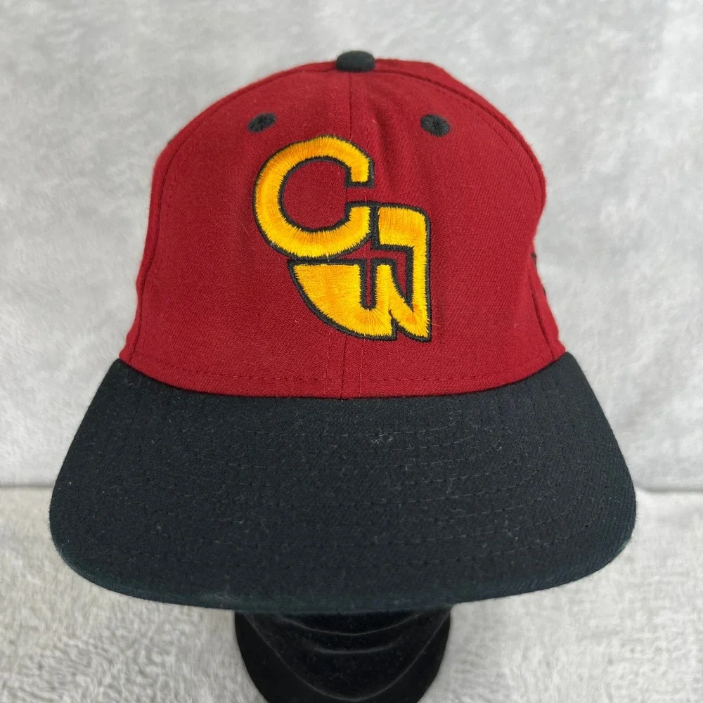 Clovis West New Era Embroidered Logo Snapback Hat Red Black Baseball Hat Fresno